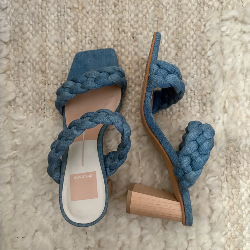 Dolce Vita Blue Braided Heels